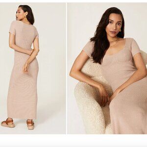 STAUD Camden Rib Knit Bustier Dress